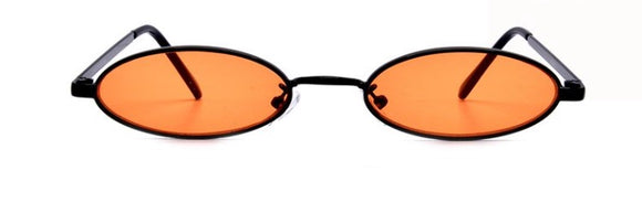 90's Oval Shades in Orange